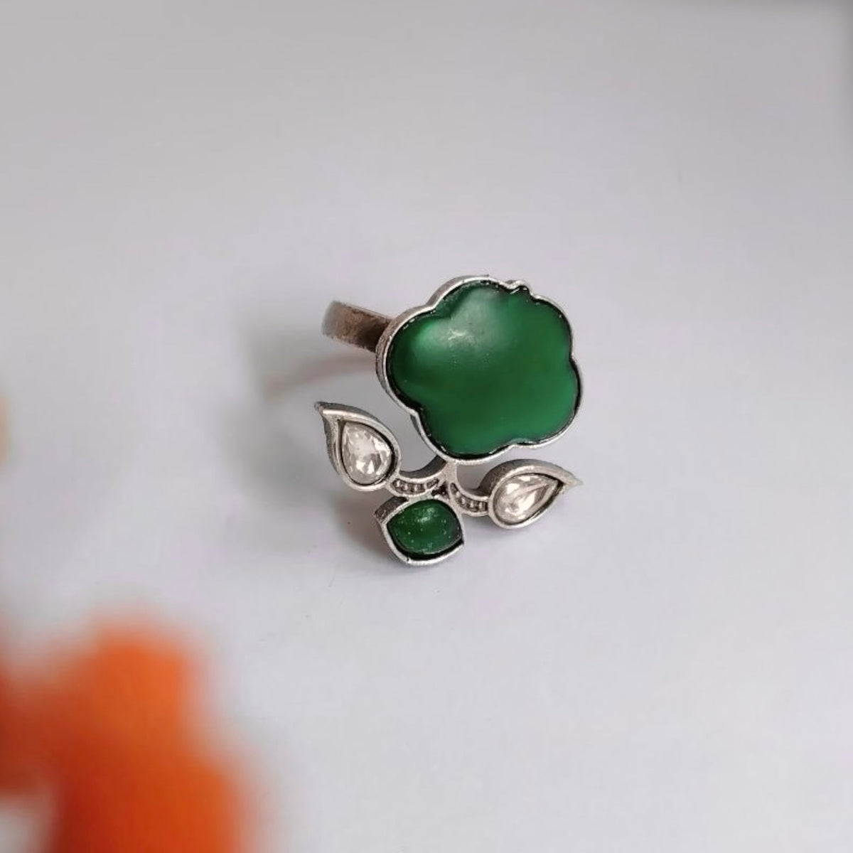 DIANA FAUX SILVER PREMIUM POLISH RING R99