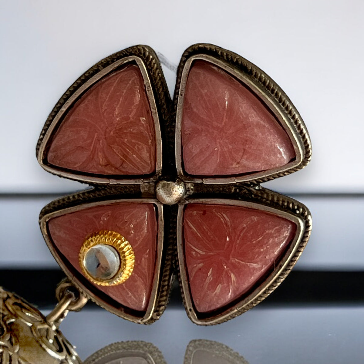 MASANI SILVER LOOK ALIKE DUAL-TONED SILVER POLISH HANDMADE JHUMKA ER573