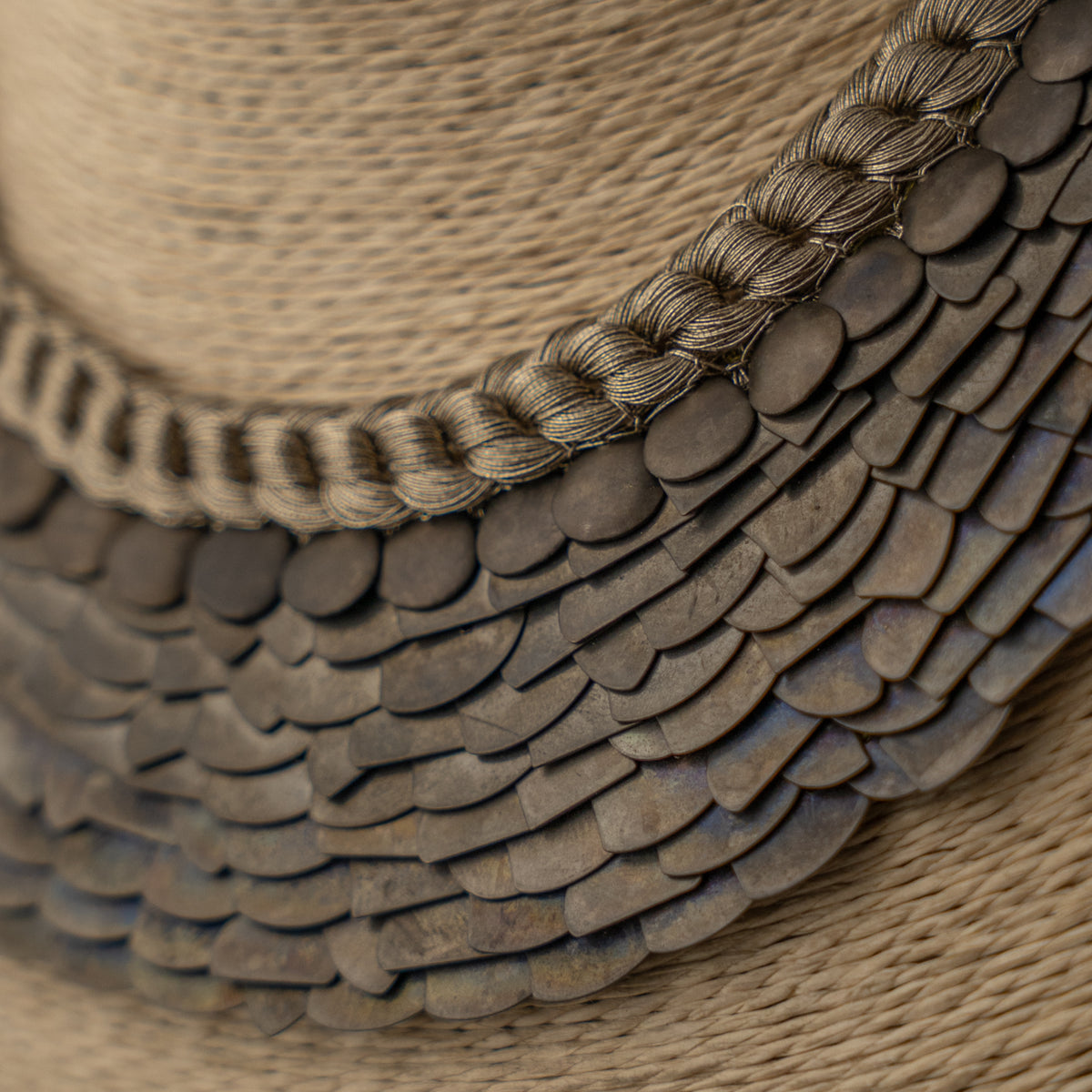 ELLA BIJOUX PREMIUM BRASS FLAKES HANDMADE ANTIQUE NECKPIECE/NECKLACE WITH EARRING NL274