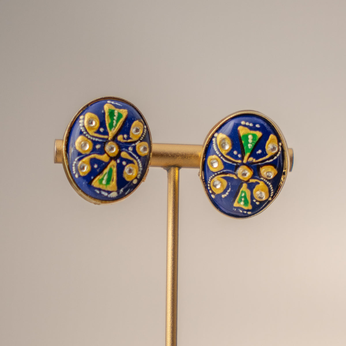 KINA TANJORE RAW STONE HANDMADE AND HANDPAINTED RUSTIC NECKPIECE/CHOKER CH530