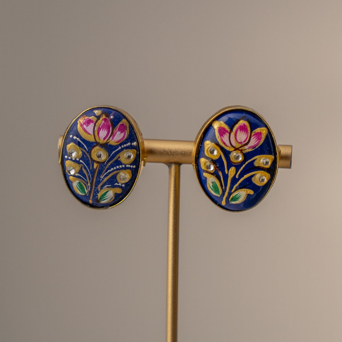 KINA TANJORE RAW STONE HANDMADE AND HANDPAINTED RUSTIC NECKPIECE/CHOKER CH530