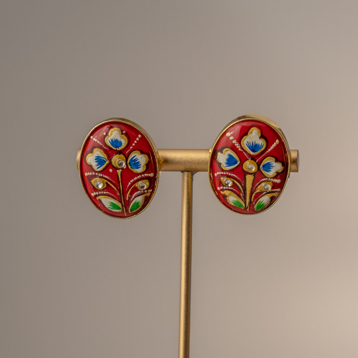 KINA TANJORE RAW STONE HANDMADE AND HANDPAINTED RUSTIC NECKPIECE/CHOKER CH530