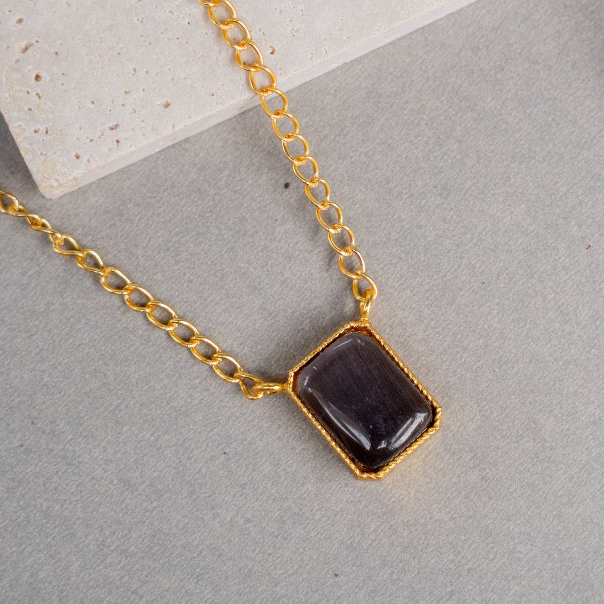 ELENA GOLD AND RUSTIC TONED HANDMADE HAND MADE NECKLAC EARRINGS WITH RING OF15