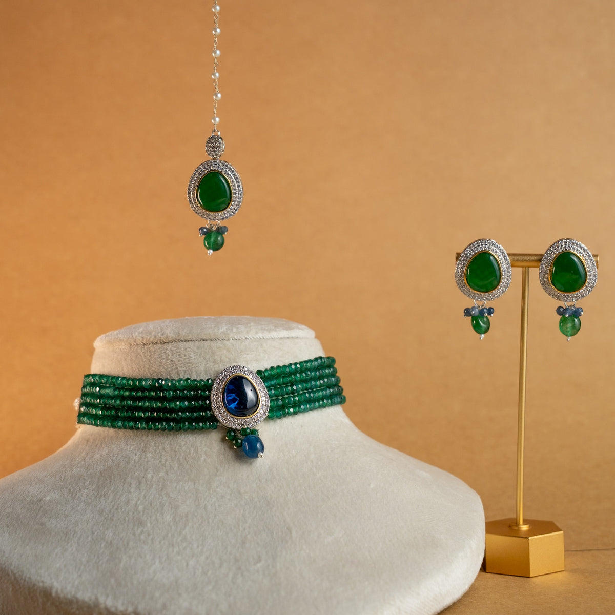 SOPHIE ONEX BEADS BIJOUX PREMIUM AND EXCLUSIVE HANDMADE CHOKER WITH EARRINGS CH210