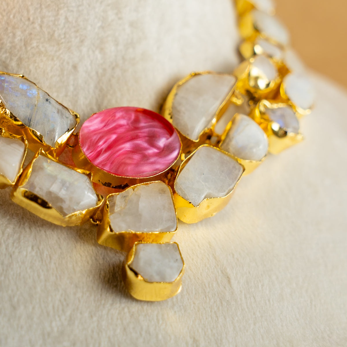 CHANDNI BIJOUX PREMIUM SEMI HANDMADE ANTIQUE NECKPIECE/NECKLACE WITH EARRING NL270