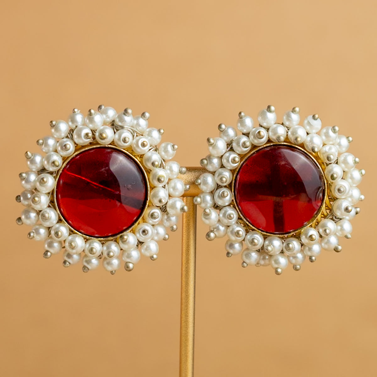 LUCIA BIJOUX PREMIUM GOLD TONED HANDMADE CHOKER WITH EARRINGS CH307