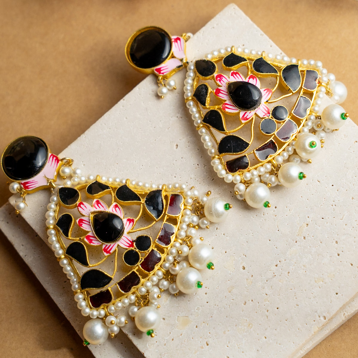 METHI SEMI HANDMADE HALDI NECKLACE WITH EARRING AND TIKKA NL53