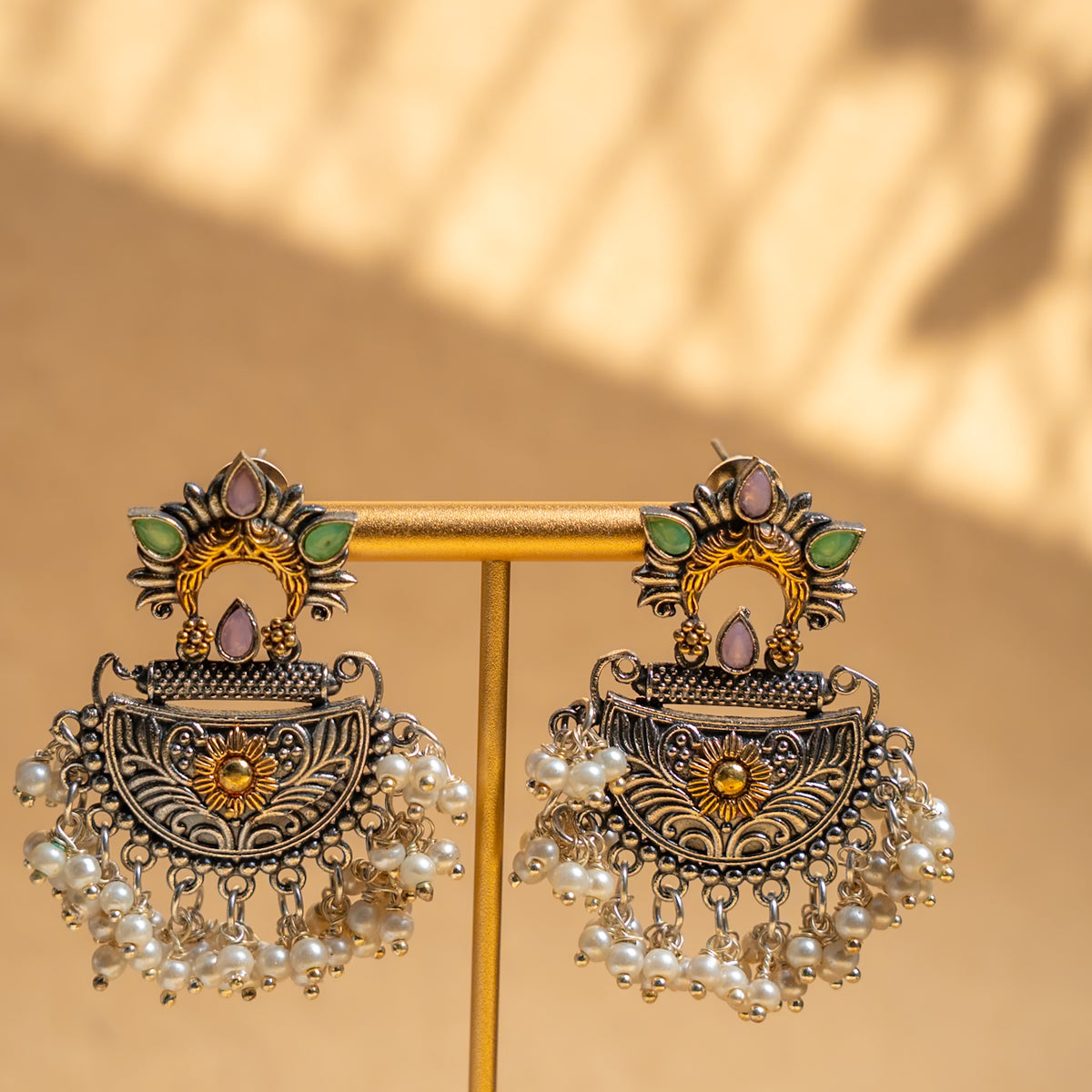 EVELYN BIJOUX PREMIUM RAW AND RUSTIC SEMI  HANDMADE CHOKER WITH EARRINGS CH337