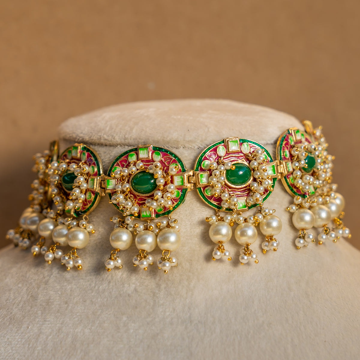 ROSY ONEX BEADS BIJOUX PREMIUM AND EXCLUSIVE HANDMADE CHOKER WITH EARRINGS CH209