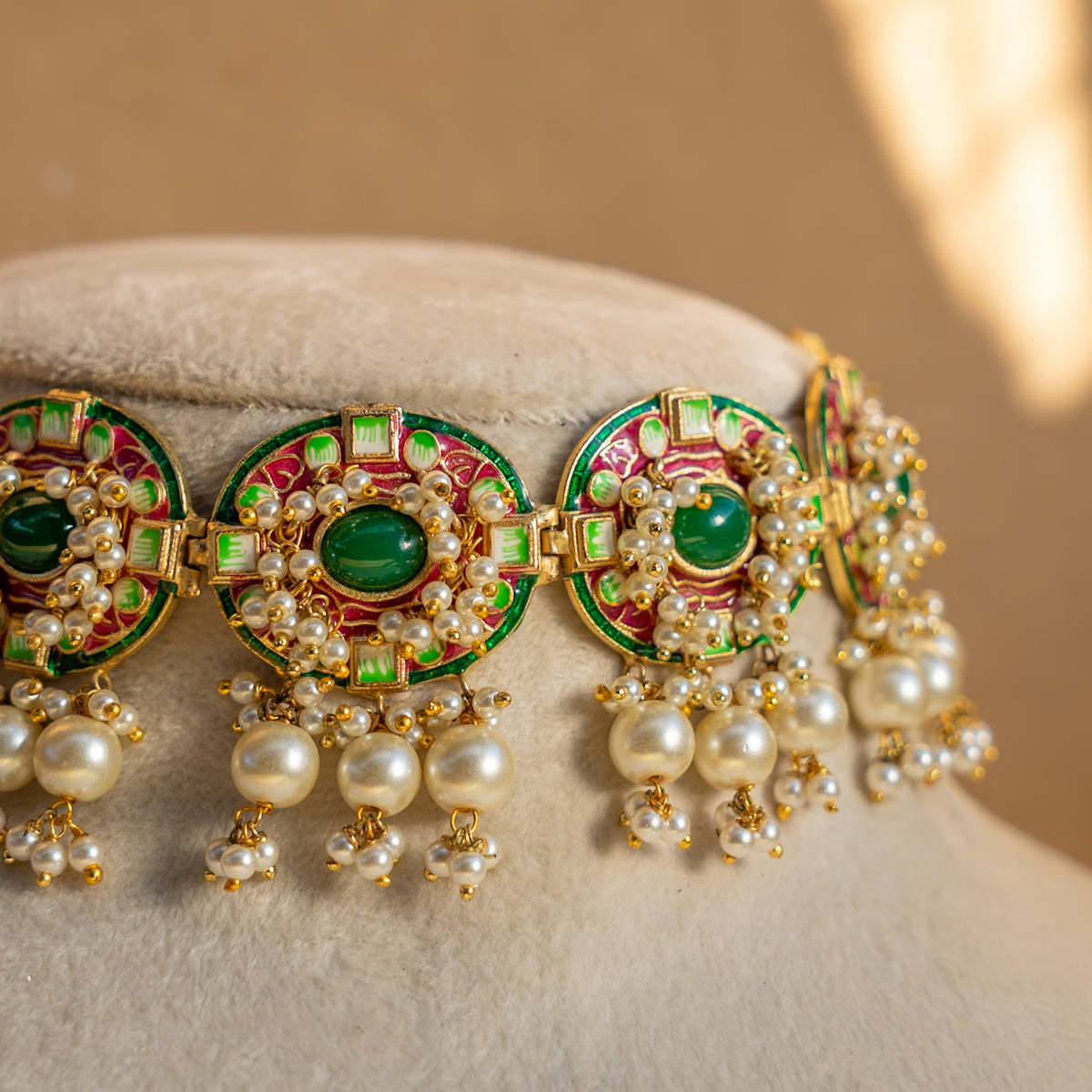 ROSY ONEX BEADS BIJOUX PREMIUM AND EXCLUSIVE HANDMADE CHOKER WITH EARRINGS CH209