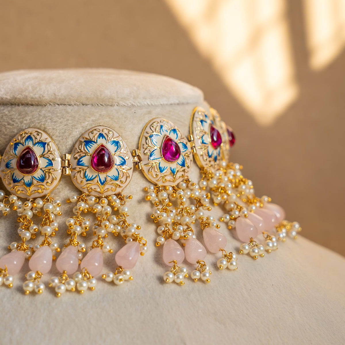 ROSY ONEX BEADS BIJOUX PREMIUM AND EXCLUSIVE HANDMADE CHOKER WITH EARRINGS CH209