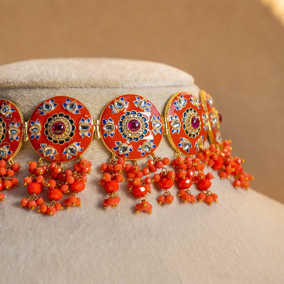 ROSY ONEX BEADS BIJOUX PREMIUM AND EXCLUSIVE HANDMADE CHOKER WITH EARRINGS CH209