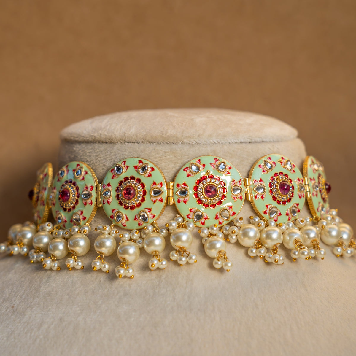 ROSY ONEX BEADS BIJOUX PREMIUM AND EXCLUSIVE HANDMADE CHOKER WITH EARRINGS CH209