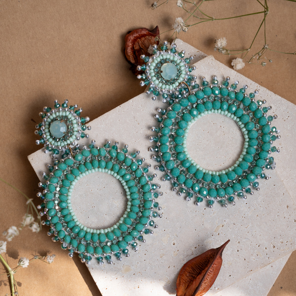 KENNEDY FABRIC AND BEADS HANDMADE EARRING ER855