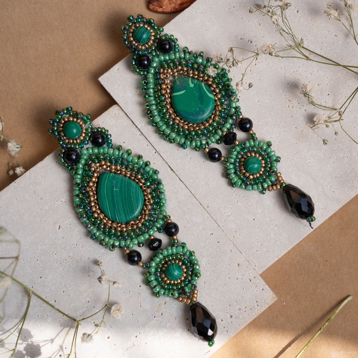 KINSLEY FABRIC AND BEADS HANDMADE EARRING ER851