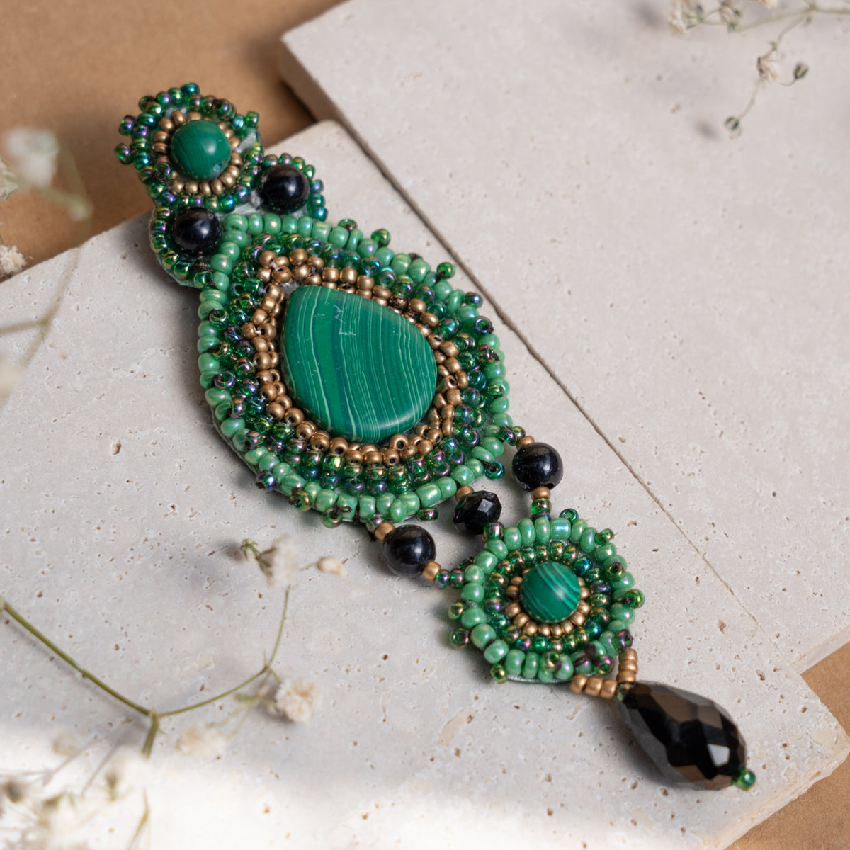 KINSLEY FABRIC AND BEADS HANDMADE EARRING ER851