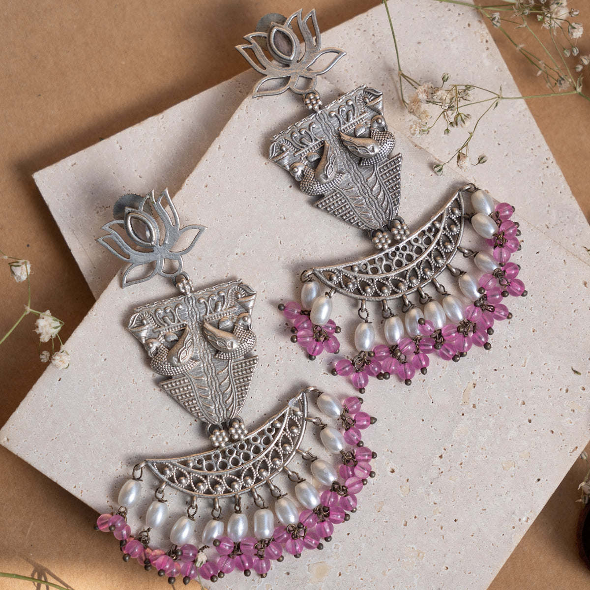 ZOE FAUX SLIVER ANTIQUE EARRINGS ER899