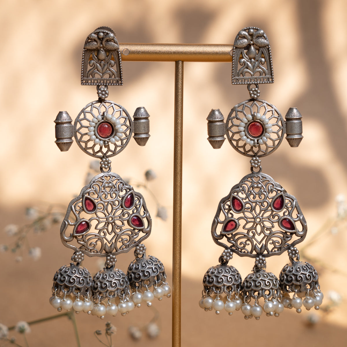 ELIANA SEMI HANDMADE ANTIQUE EARRINGS/JHUMKAS ER896