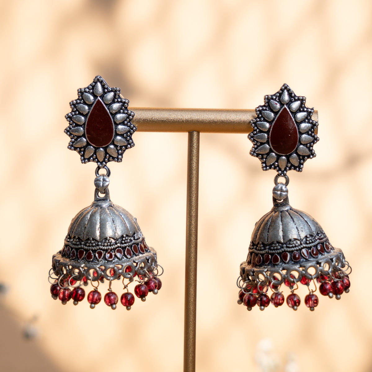 ELENA ENAMEL ANTIQUE EARRINGS/JHUMKAS ER834
