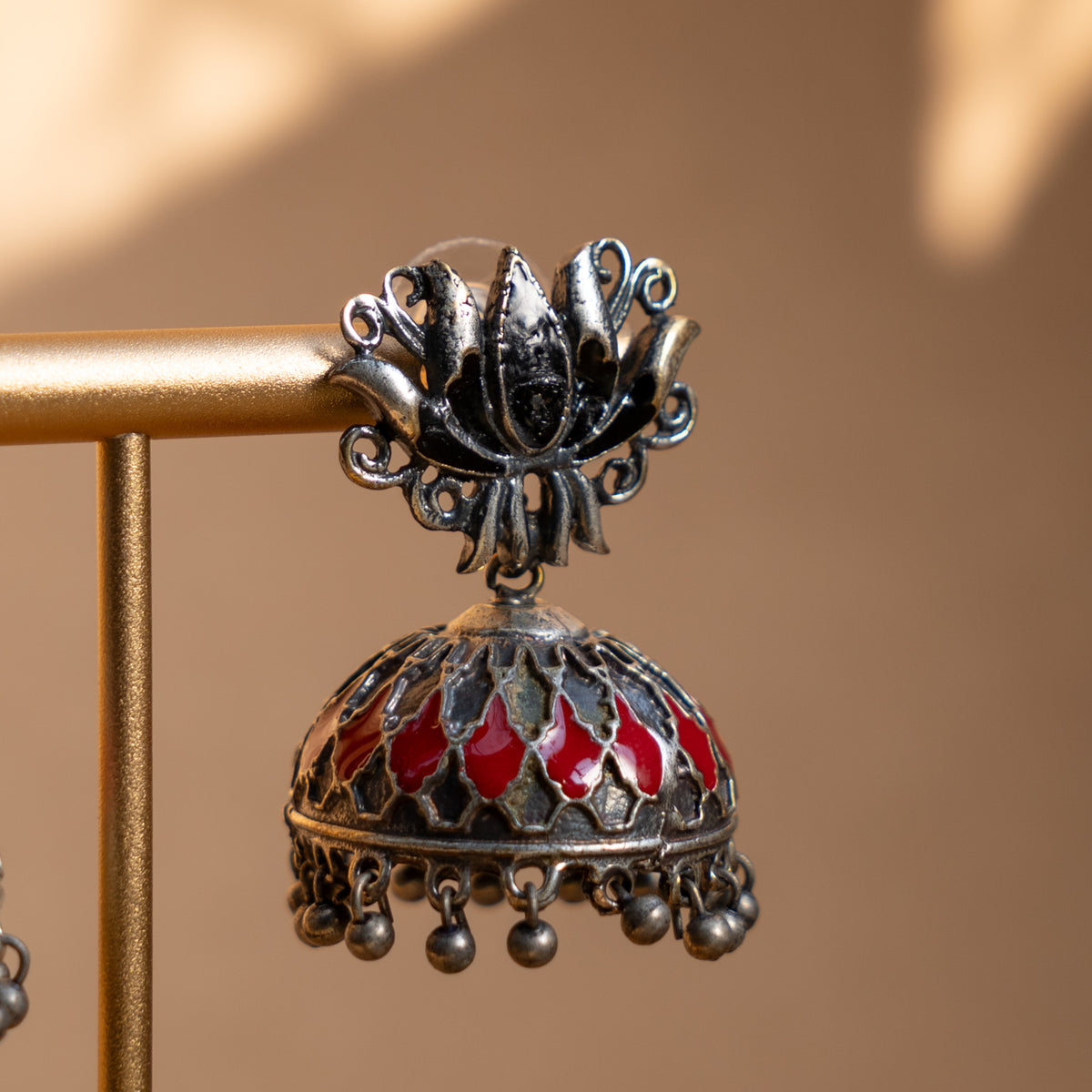 GRACE SEMI HANDMADE ANTIQUE EARRINGS/JHUMKAS ER823