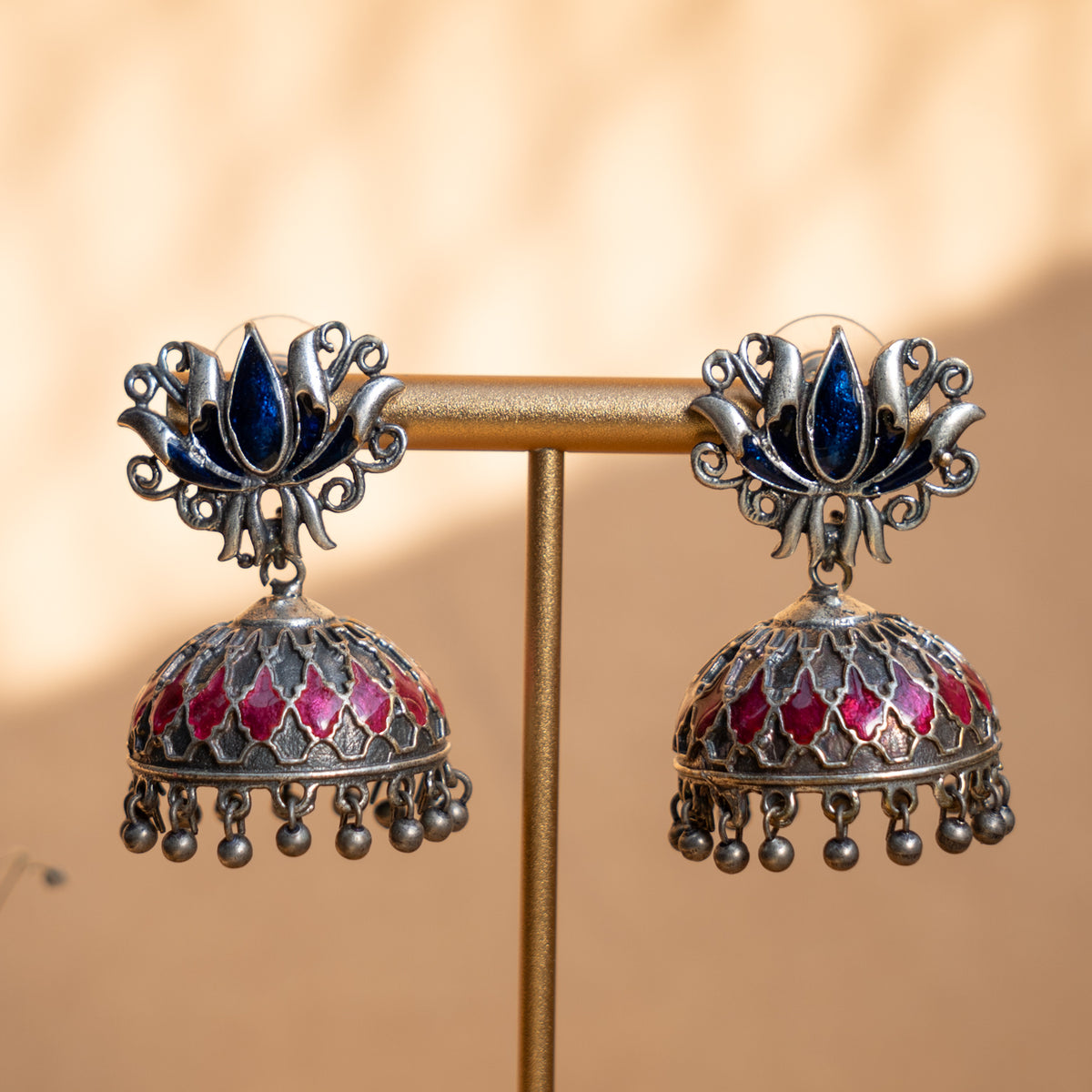 GRACE SEMI HANDMADE ANTIQUE EARRINGS/JHUMKAS ER823