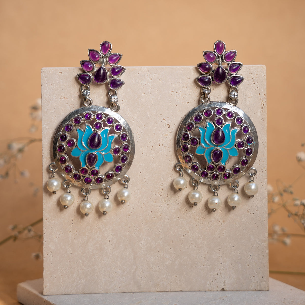 DELILAH ENAMEL ANTIQUE EARRINGS ER837