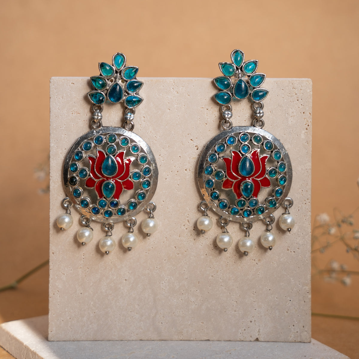 DELILAH ENAMEL ANTIQUE EARRINGS ER837