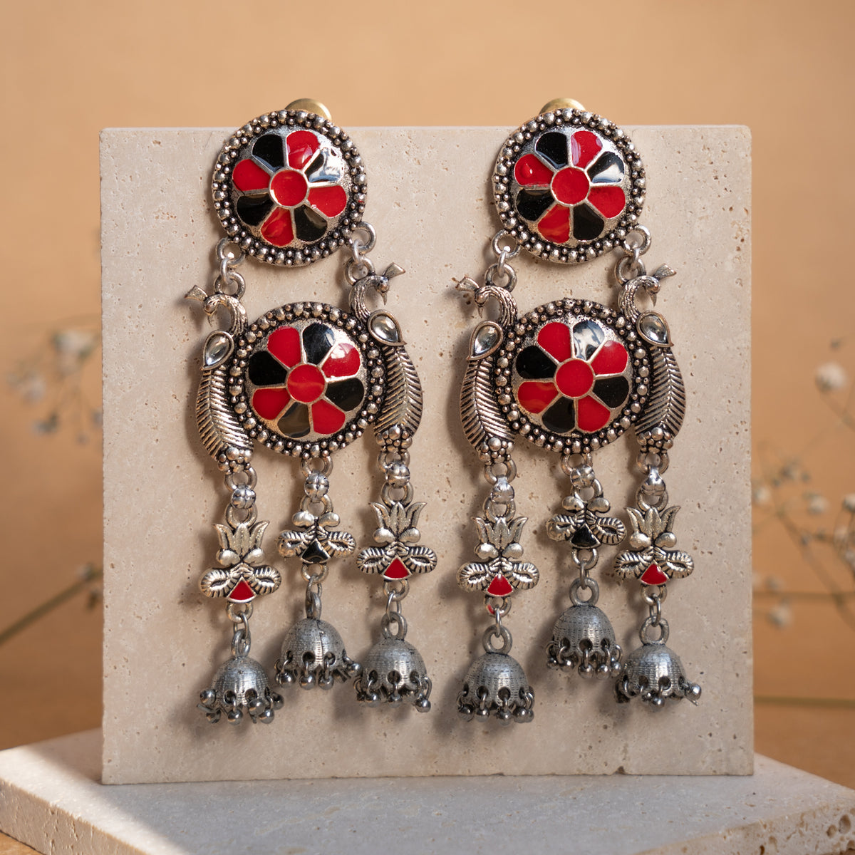 PAISLEY ENAMEL ANTIQUE EARRINGS/JHUMKAS ER841