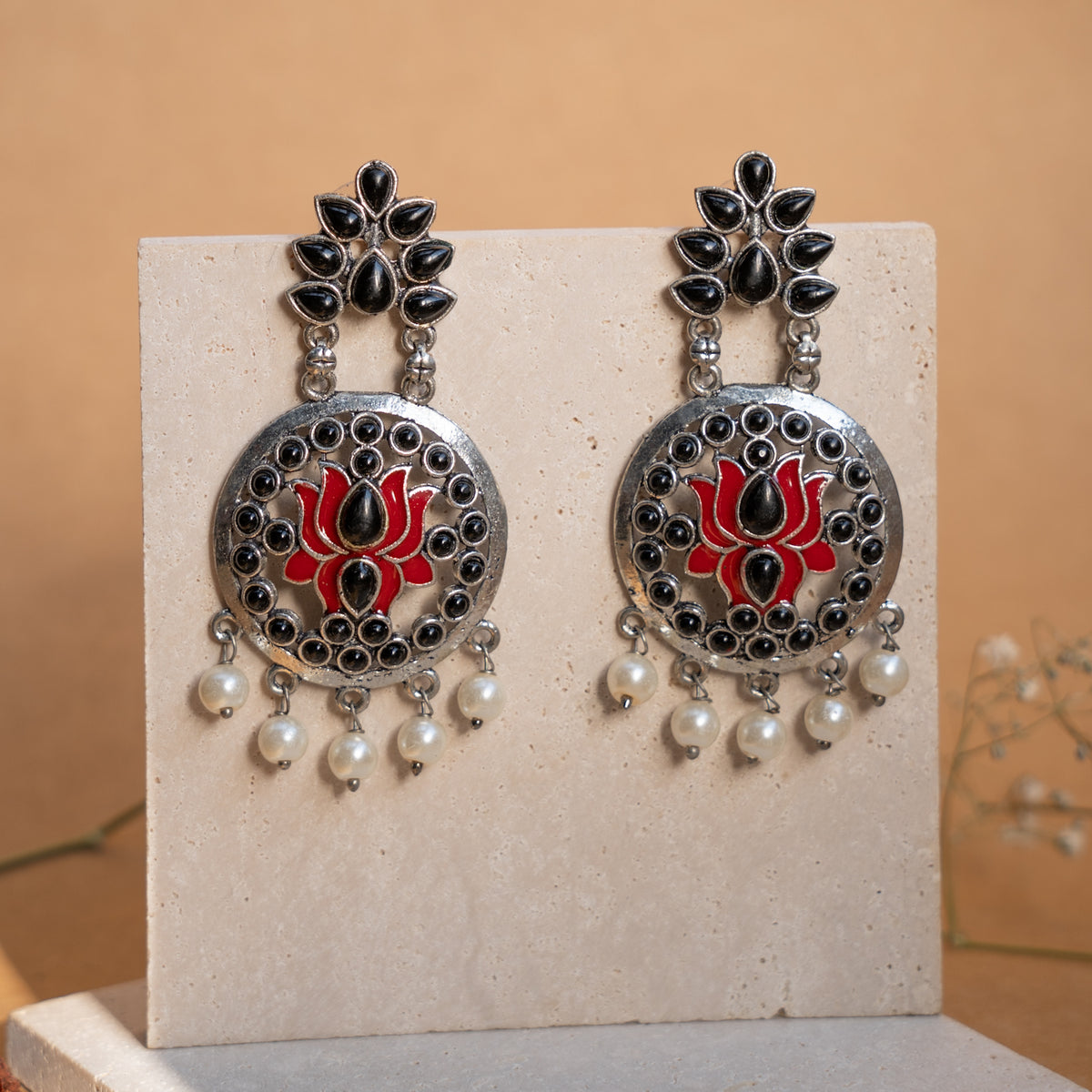 DELILAH ENAMEL ANTIQUE EARRINGS ER837