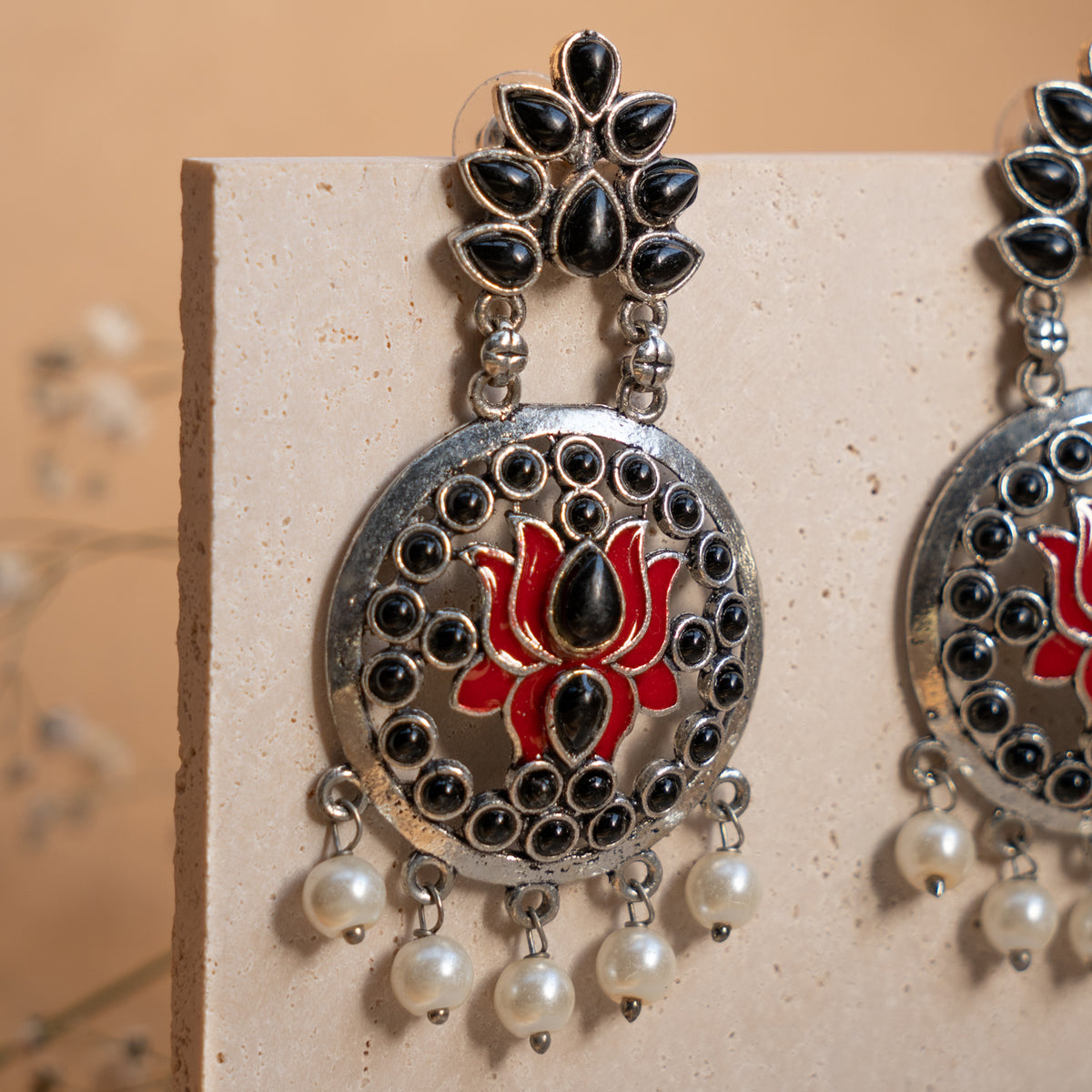 DELILAH ENAMEL ANTIQUE EARRINGS ER837