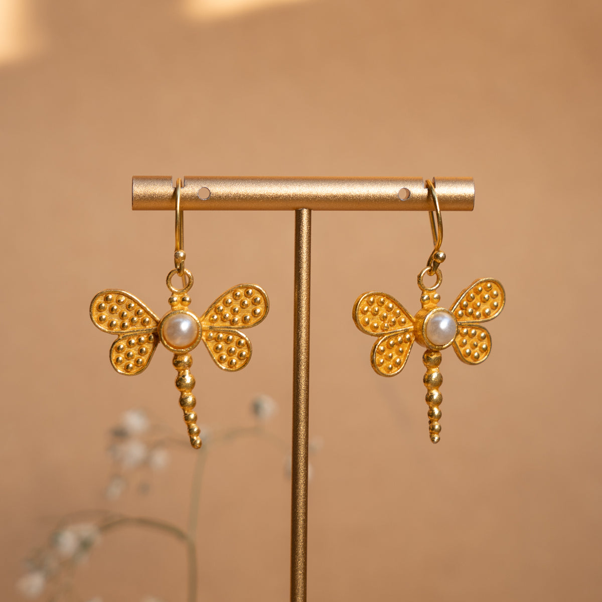 EDEN GOLD SEMI HANDMADE ANTIQUE EARRINGS ER862