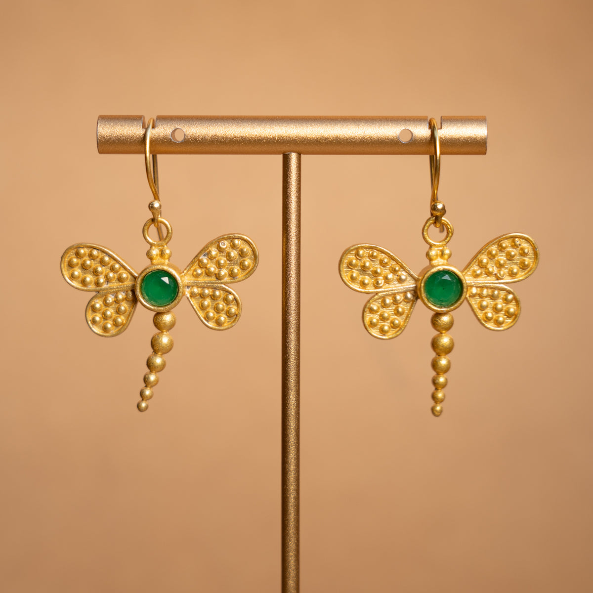 EDEN GOLD SEMI HANDMADE ANTIQUE EARRINGS ER862