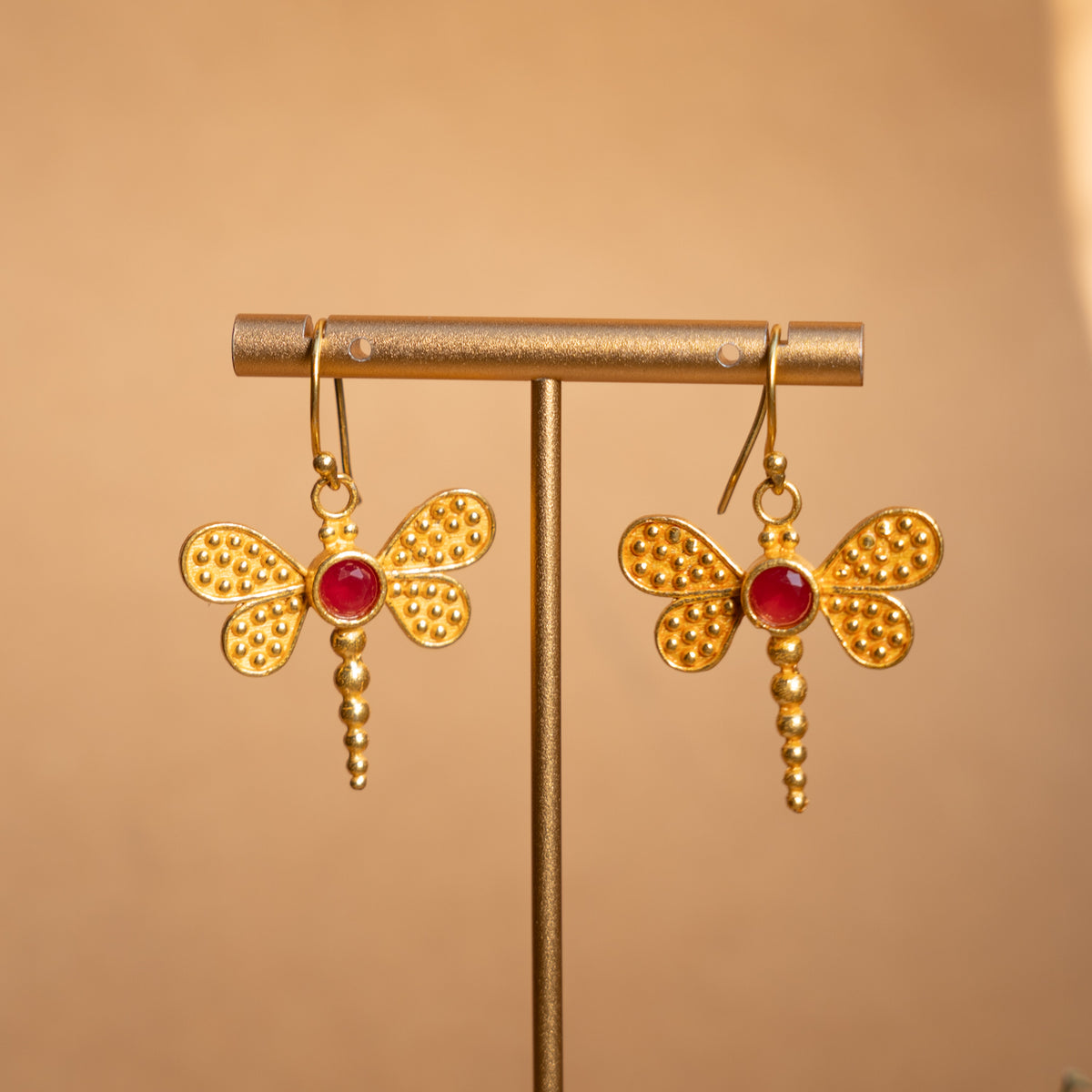 EDEN GOLD SEMI HANDMADE ANTIQUE EARRINGS ER862