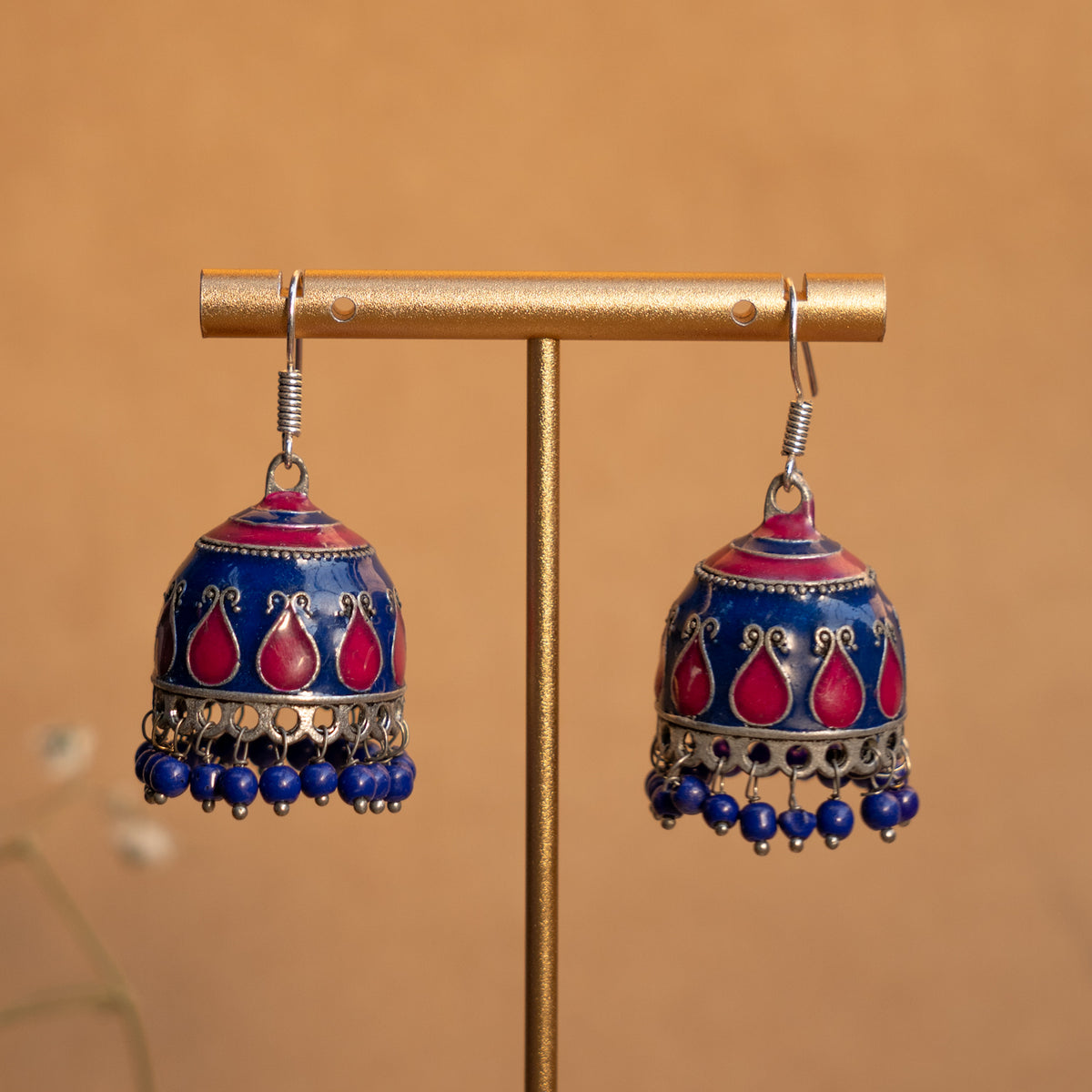 STELLA ENAMEL ANTIQUE EARRINGS/ JHUMKAS ER830
