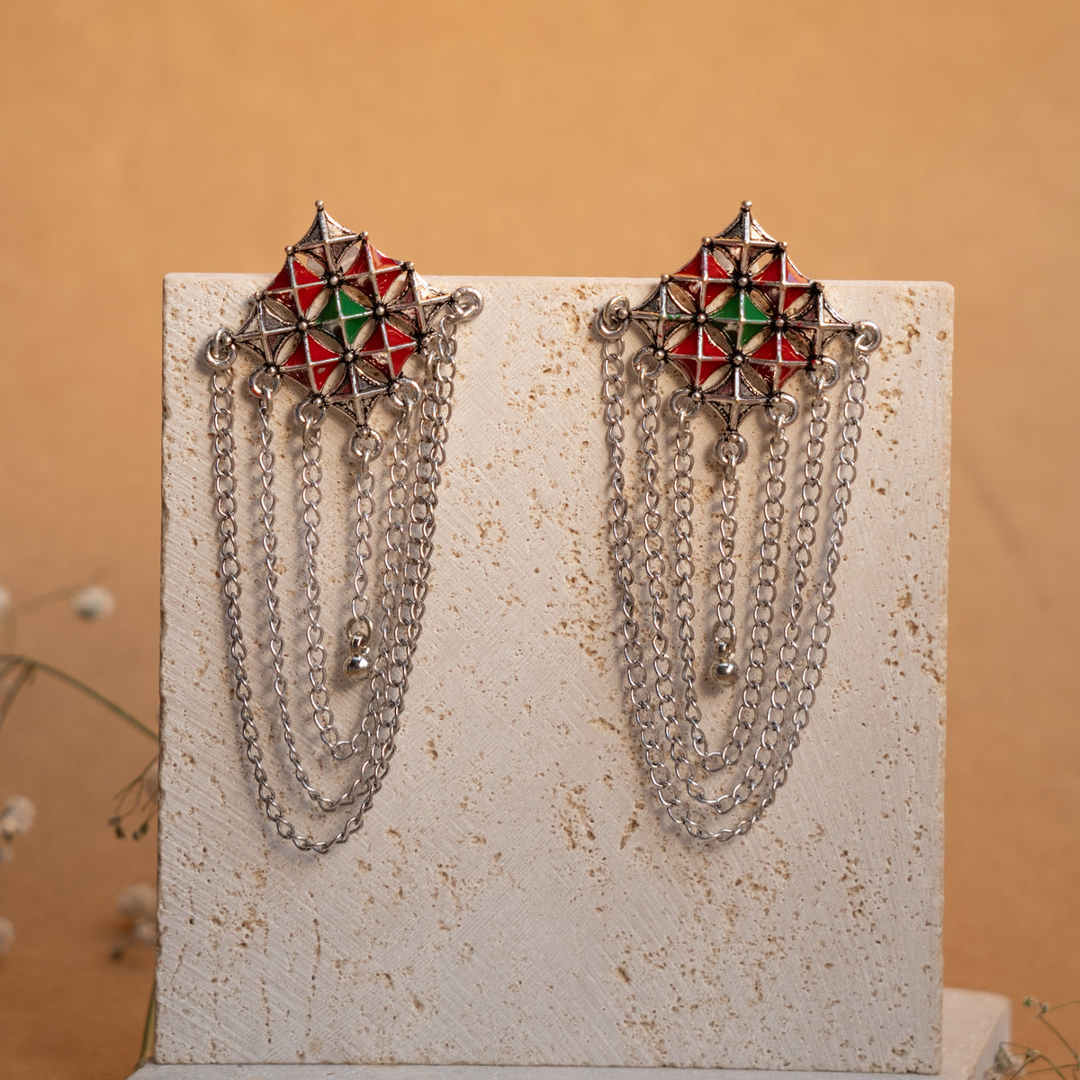 NAOMI WHITE POLISH RAW AND RUSTIC EARRINGS ER828