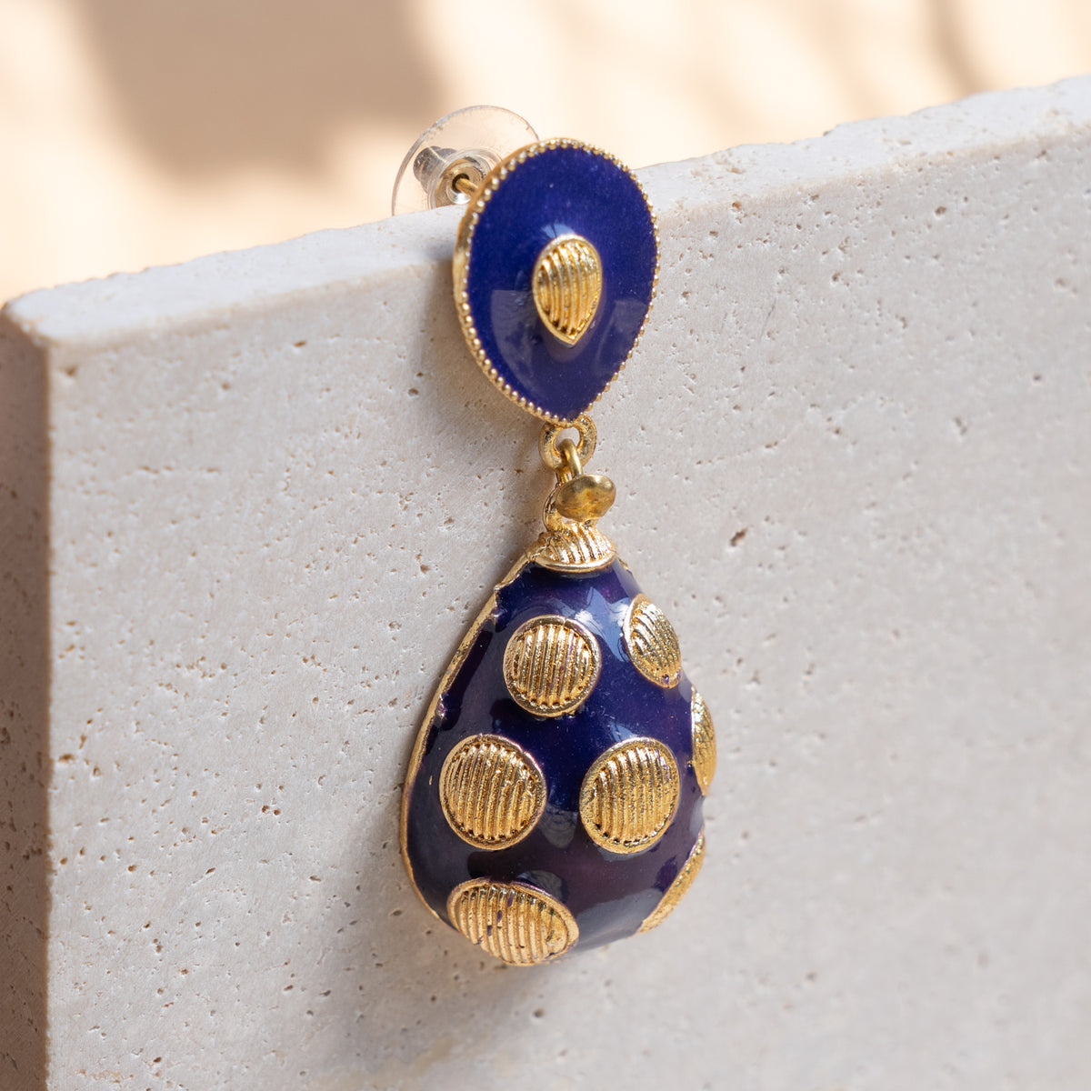 EMILIA DUAL-TONE ENAMEL EARRINGS ER826