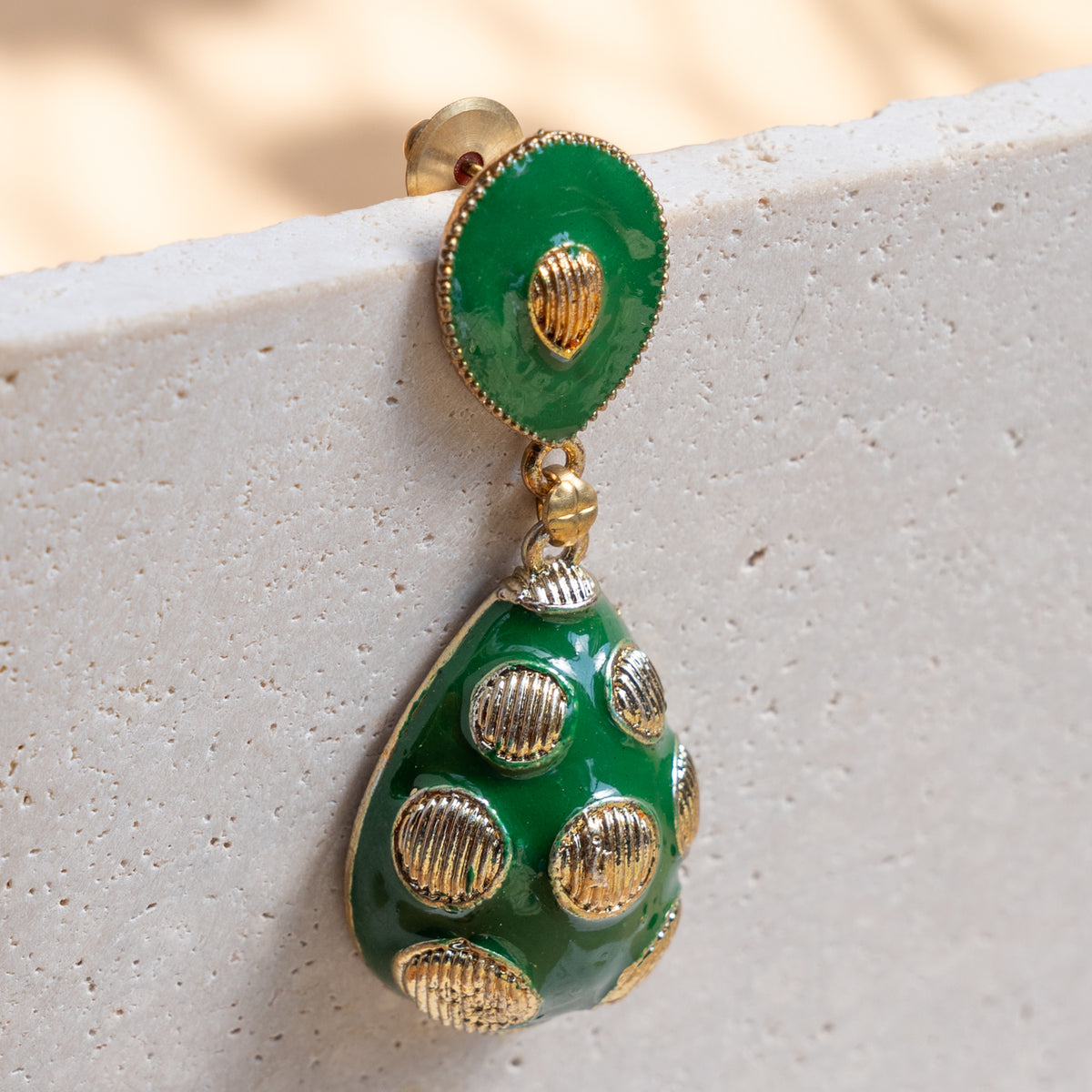 EMILIA DUAL-TONE ENAMEL EARRINGS ER826