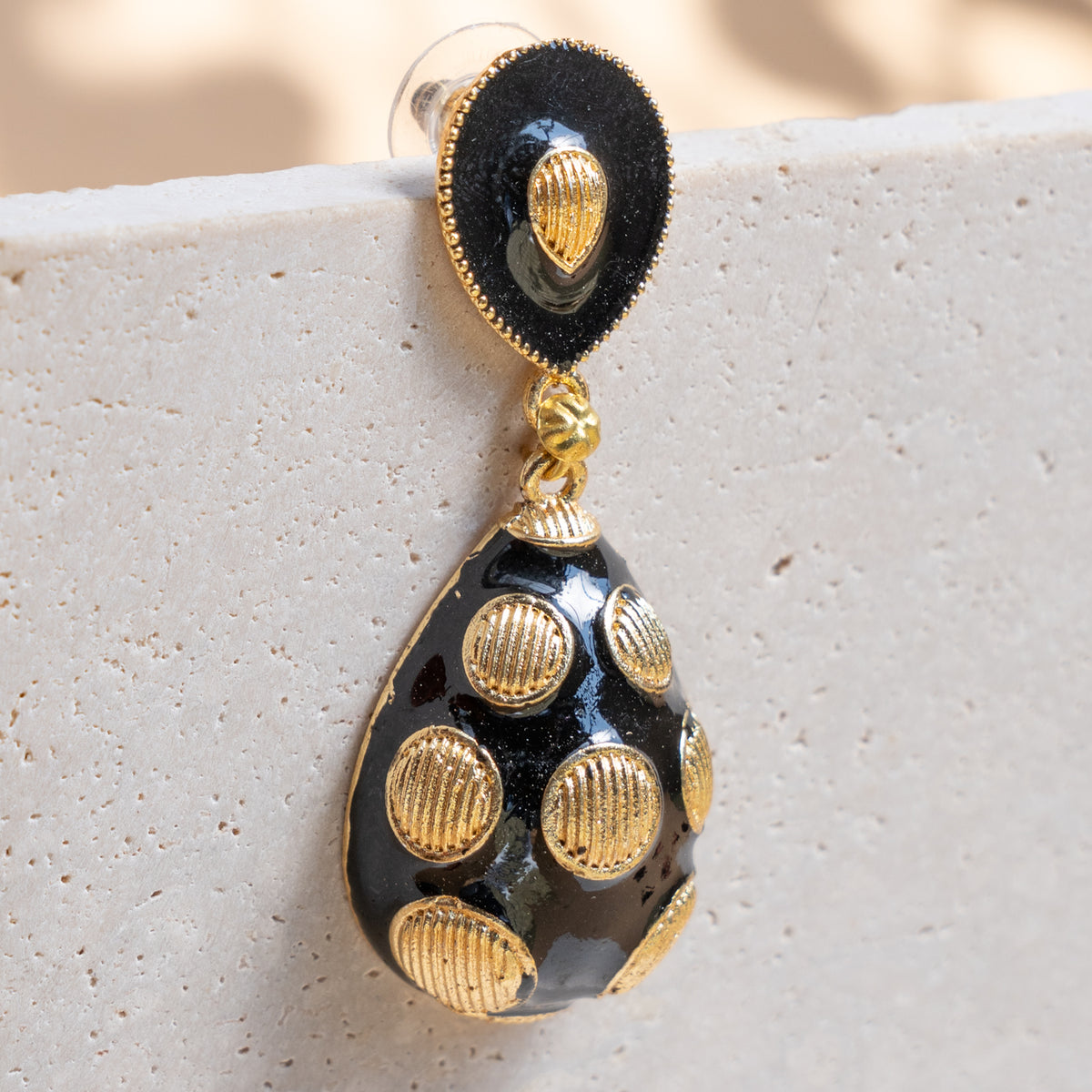 EMILIA DUAL-TONE ENAMEL EARRINGS ER826