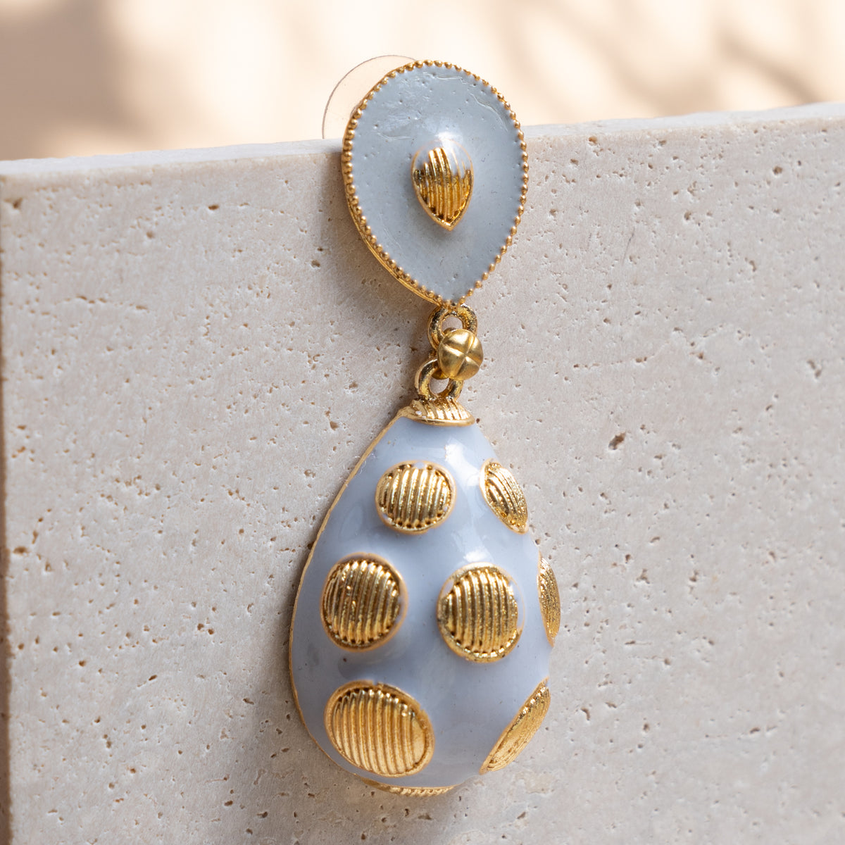 EMILIA DUAL-TONE ENAMEL EARRINGS ER826