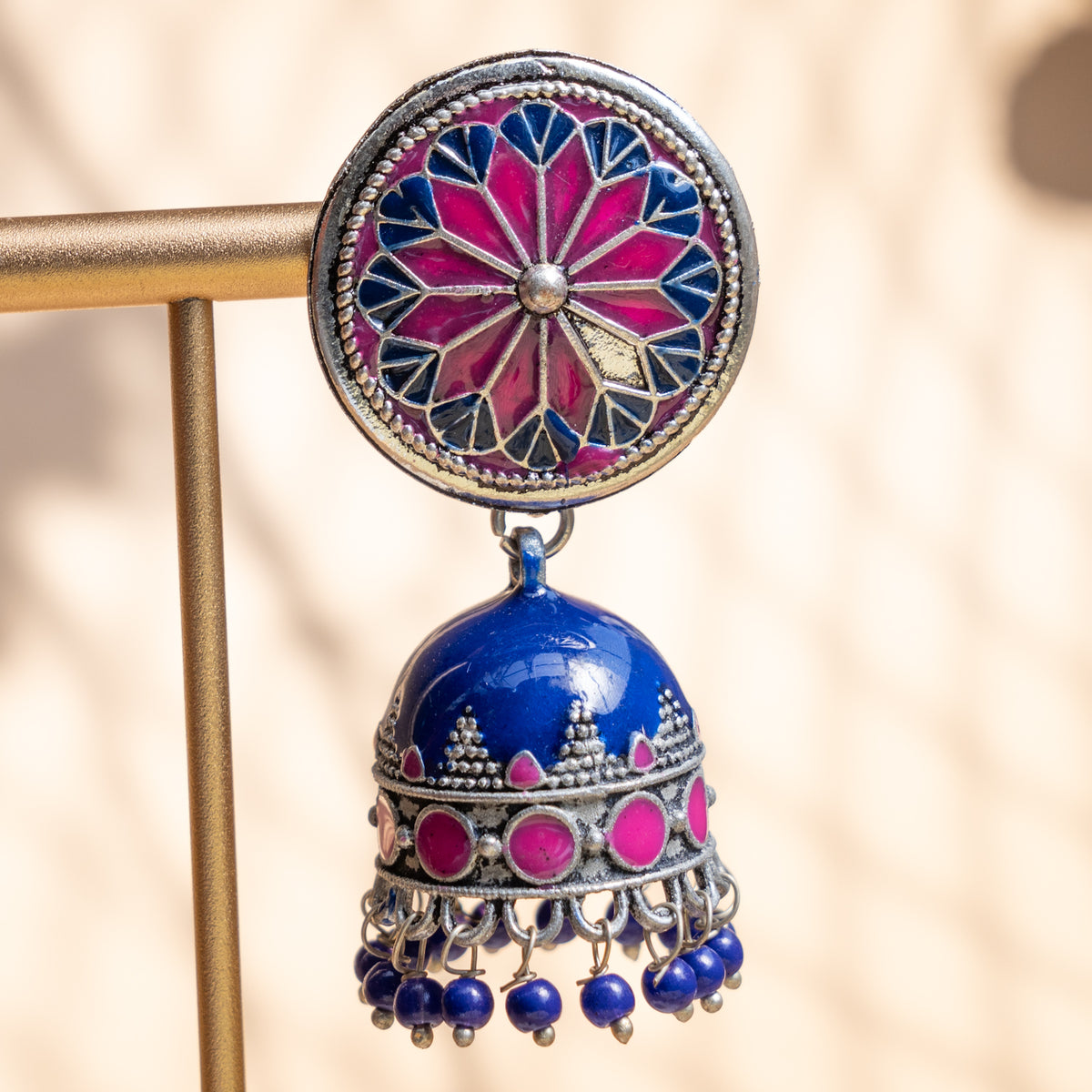 MADELYN ENAMEL ANTIQUE EARRINGS/JHUMKAS ER843