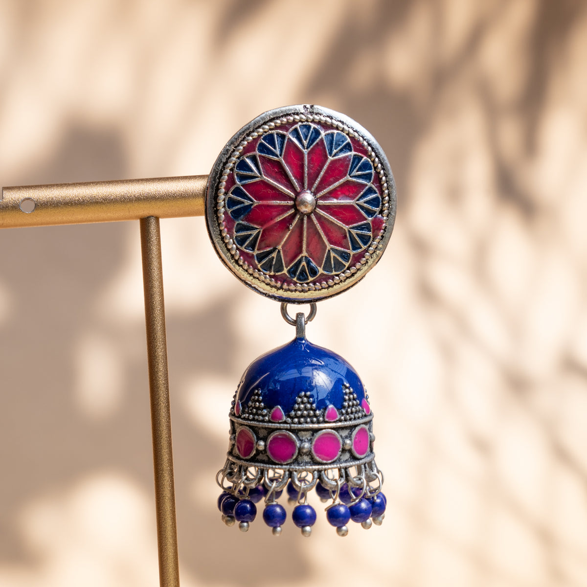 MADELYN ENAMEL ANTIQUE EARRINGS/JHUMKAS ER843
