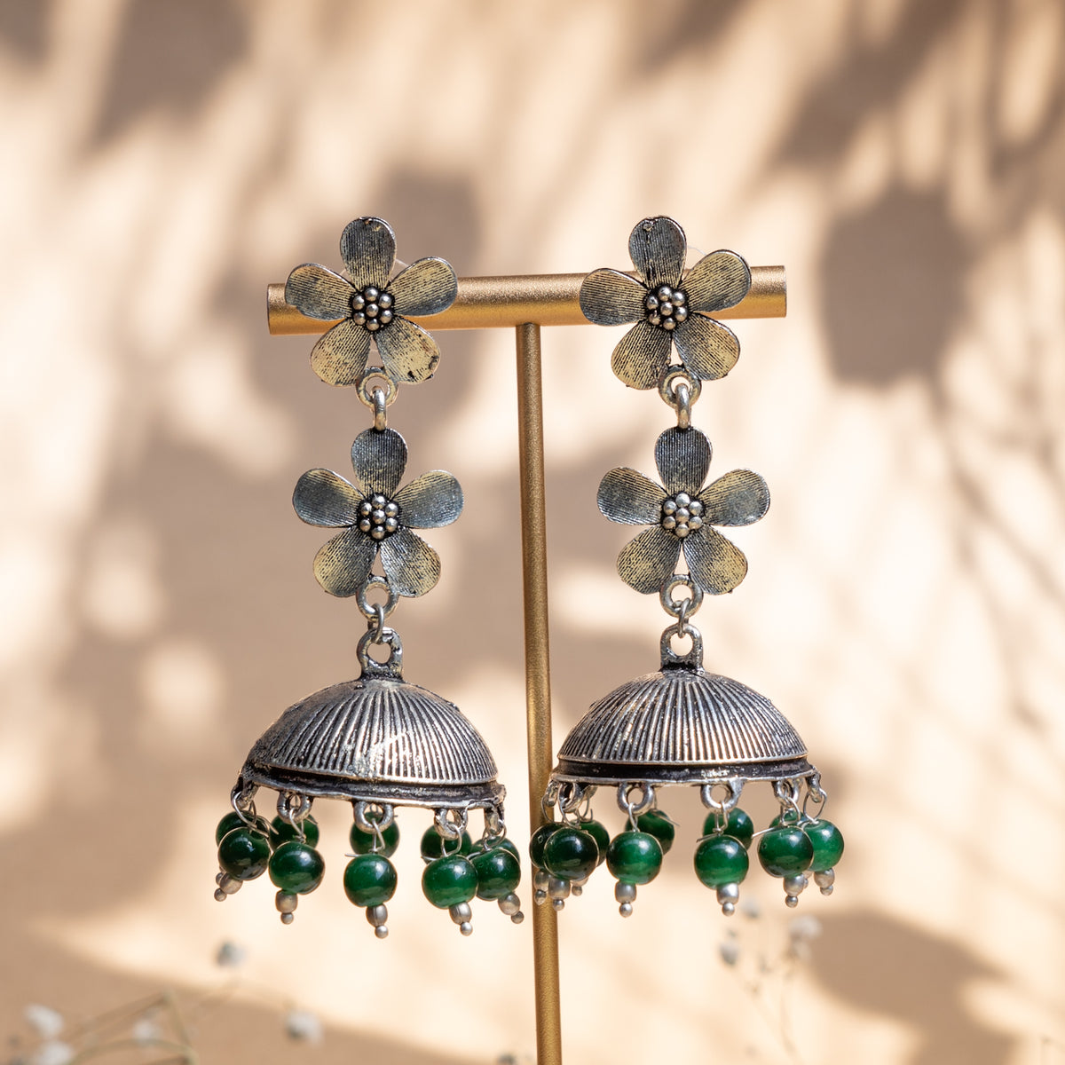 SOPHIE SEMI HANDMADE ANTIQUE EARRINGS/JHUMKAS ER845