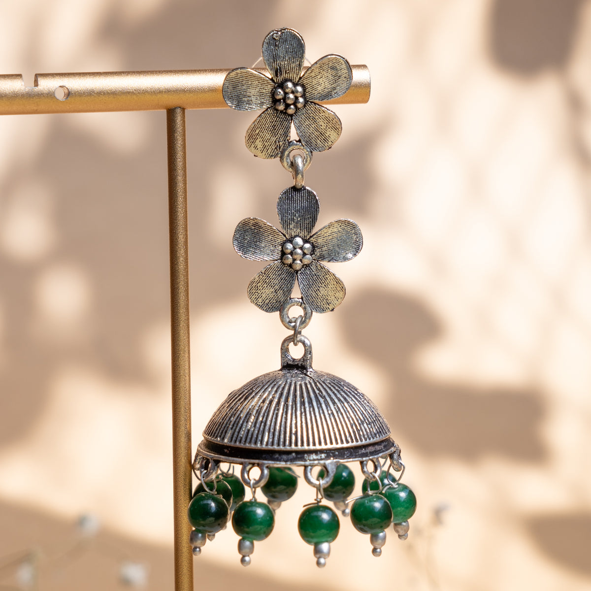 SOPHIE SEMI HANDMADE ANTIQUE EARRINGS/JHUMKAS ER845