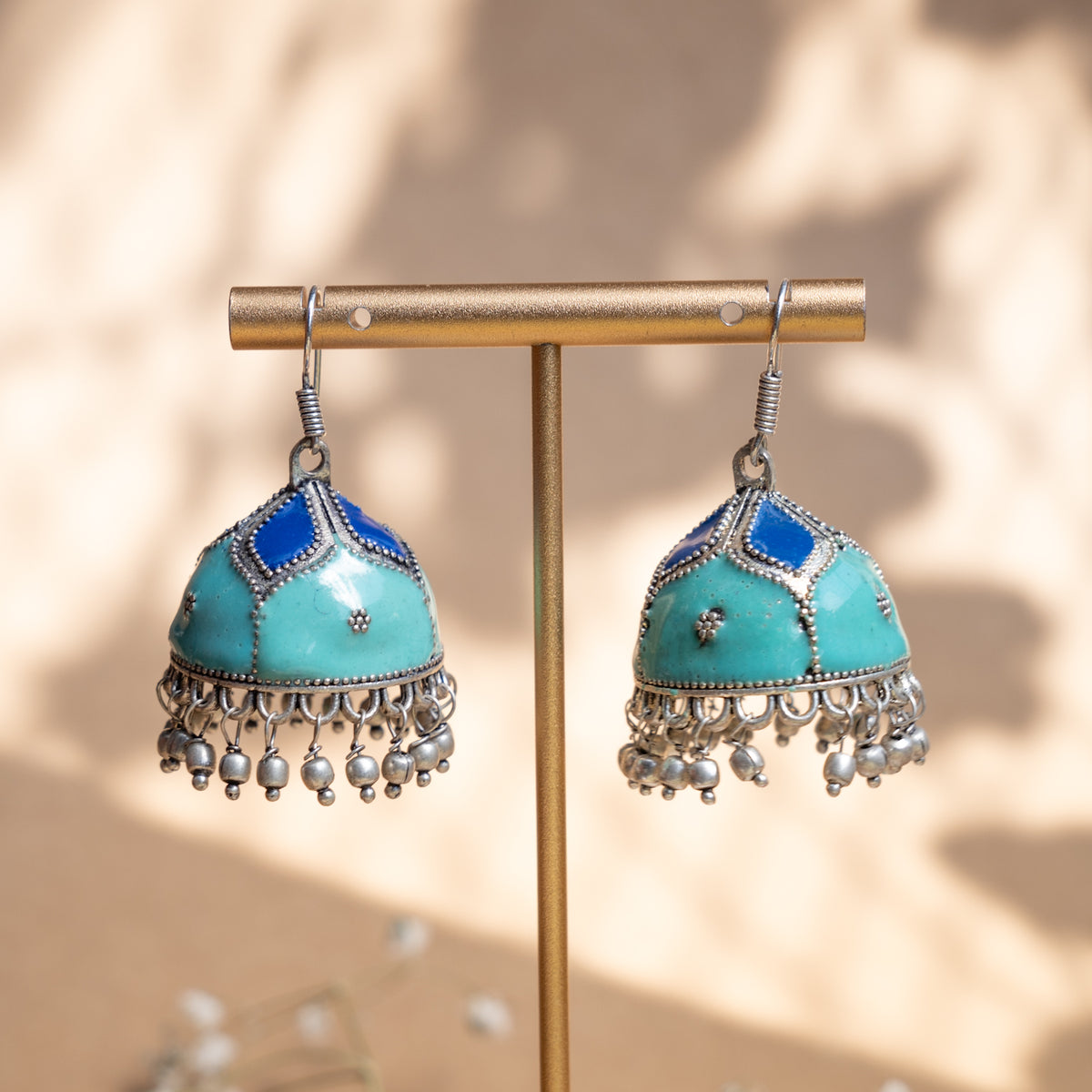 RUBY ENAMEL EARRINGS/JHUMKAS ER849