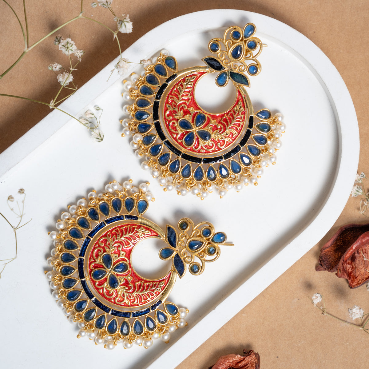 POPPY CHAND BALI GOLD TONED DANGLER/ EARRINGS ER885