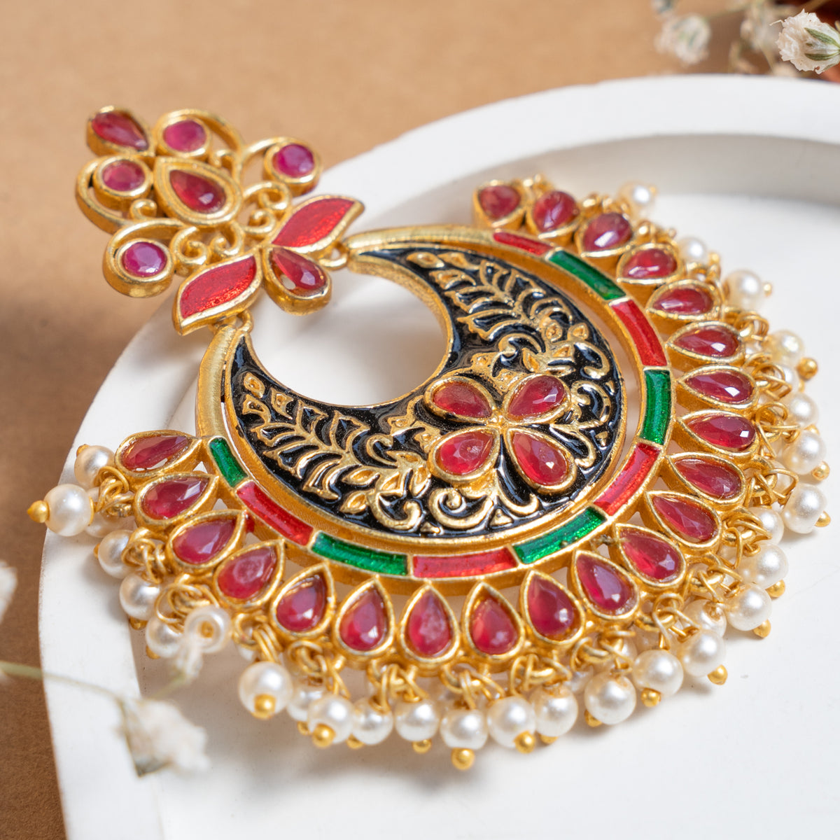 POPPY CHAND BALI GOLD TONED DANGLER/ EARRINGS ER885