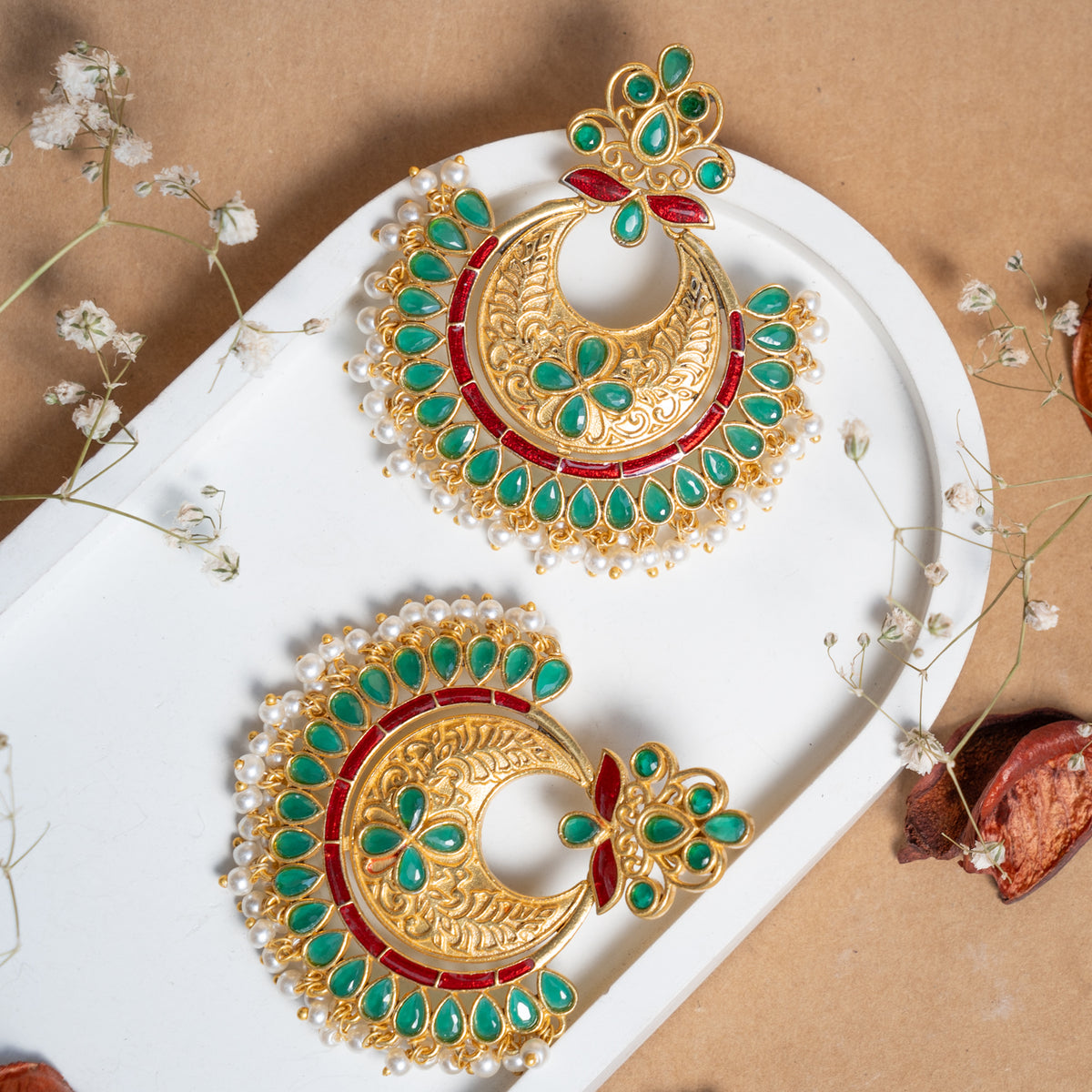 POPPY CHAND BALI GOLD TONED DANGLER/ EARRINGS ER885