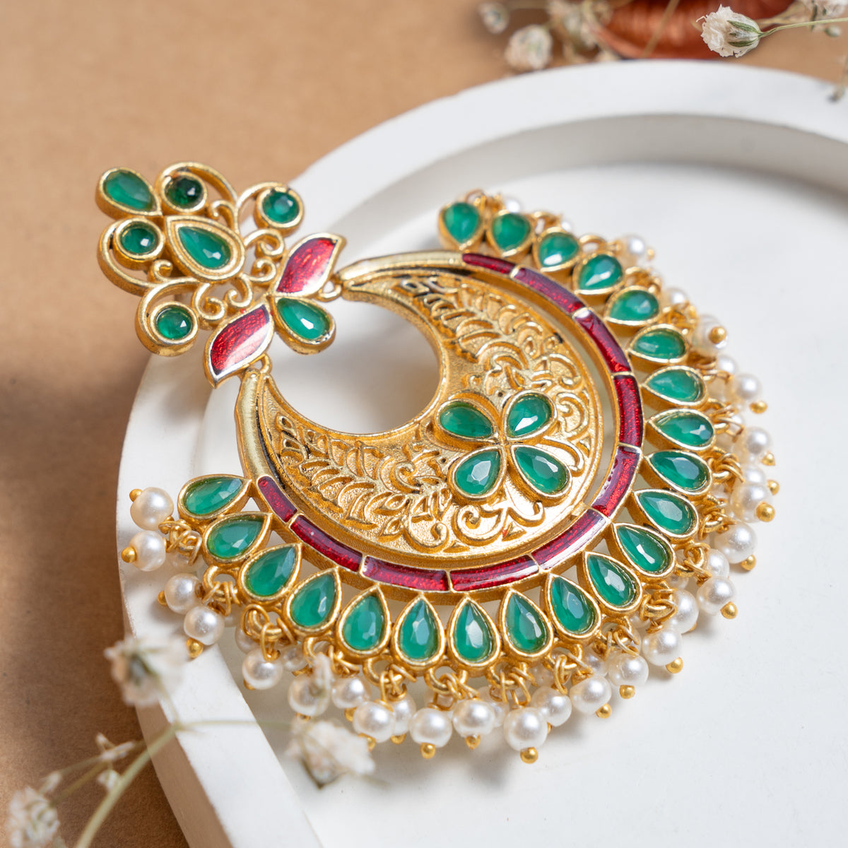 POPPY CHAND BALI GOLD TONED DANGLER/ EARRINGS ER885