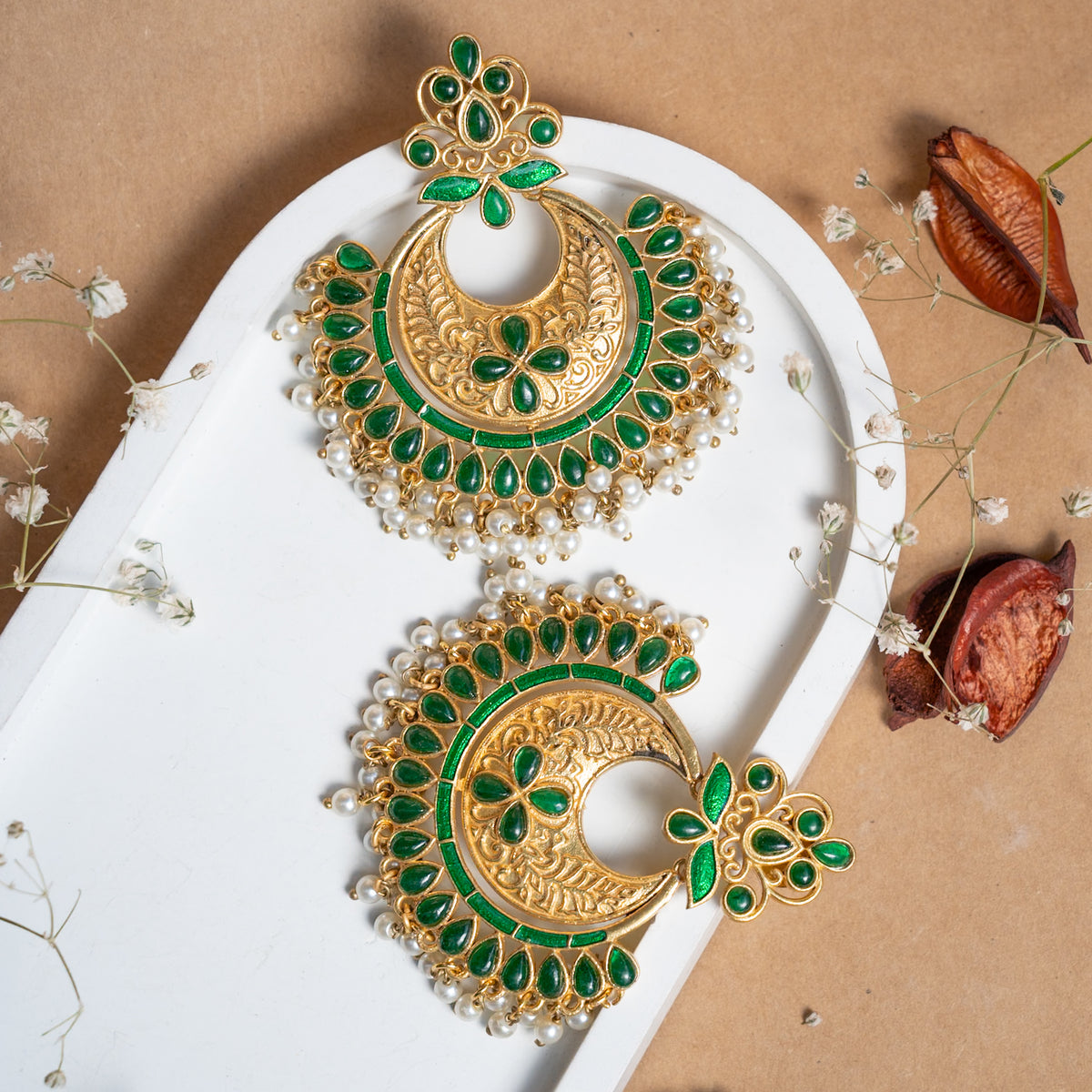 POPPY CHAND BALI GOLD TONED DANGLER/ EARRINGS ER885