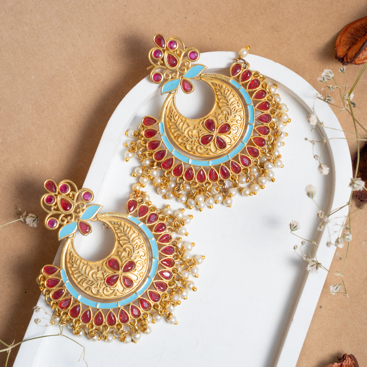 POPPY CHAND BALI GOLD TONED DANGLER/ EARRINGS ER885